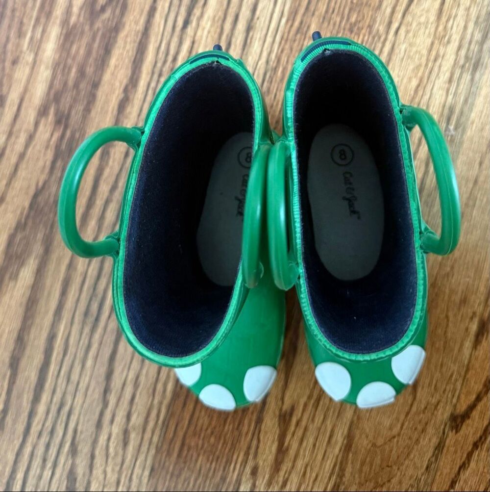 Cat and Jack 8 Toddler Dinosaur Rain Boots - Picture 4 of 5